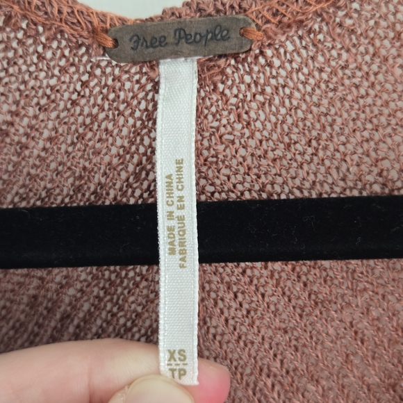 Free People Beach Stretch Knit V-Neck Midi Dress Swim Coverup Rust Color Size XS - Picture 8 of 11